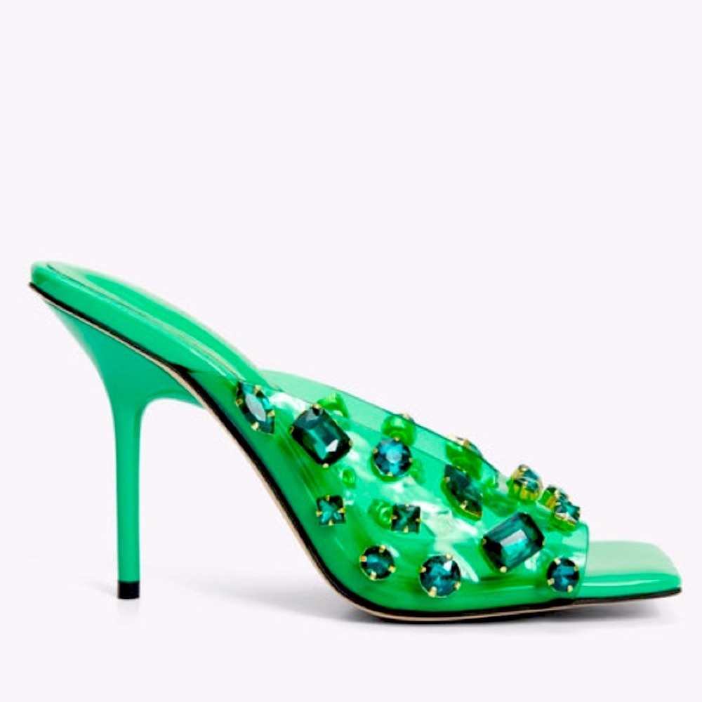 💚 NIB! Good American Jeweled Sandals - Picture 7 of 16
